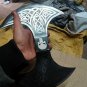 Custom hand forged Vintage Double Bit Axe Blade Head Beautiful Engrave
