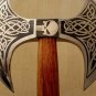 Custom Double Head Hand Forged Viking Axe with High Carbon Steel head