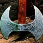 Custom Double Head Hand Forged Viking Axe with High Carbon Steel head