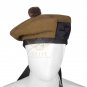 Scottish Tam O Shanter Tan Wool Military Bonnet Beret Balmoral Hat Scott's Cap