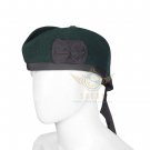 SCOTTISH Piper GLENGARRY Kilt CAP 100% solid Green Wool Kilt Hat Glengarry Caps