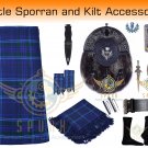 Men's Scottish Spirit of Scotland Tartan 8 yard Kilt, Highland Wedding Kilts & Accessories