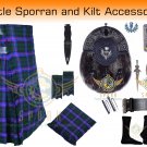 Men's Scottish Armstrong Tartan 8 yard Kilt, Highland Wedding Kilts & Accessories