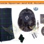 Scottish Black Watch Tartan 8 yard Kilt Men's Traditional Highland 8 yard kilt Set