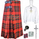 Men's Scottish Traditional 8 Yard MacGreggor Tartan KILT With Accessories
