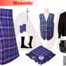 Traditional 8 yard Masonic Tartan kilt - Men's Scottish Highland kilts & Accessories