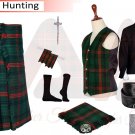 Traditional 8 yard Ross Hunting Tartan kilt - Men's Scottish Highland kilts & Accessories