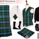 Traditional 8 yard Campbell Ancient  Tartan kilt - Men's Scottish Highland kilts & Accessories