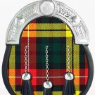 Scottish Handmade Buchanan Tartan Plaid Full Dress Kilt Sporran & Chain Strap