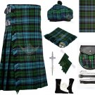 Scottish Highland Traditional Handmade Men's 8 YARD Campbell Ancient TARTAN KILT and accessories