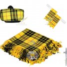 Traditional Scottish Macleod of Lewis Tartan Kilt FLY PLAID Brooch Flashes - Kilt pin - Tam Hat