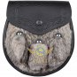 Scottish KILT SPORRAN Brown Rabbit Fur Semi Dress With Belt And Chain