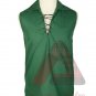 Men's Scottish Jacobite Ghillie Kilt Green Shirt Small To 6XL 100 % Cotton Kilt Shirts