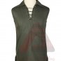 Men's Scottish Jacobite Ghillie Kilt Olive Green Shirt Small To 6XL 100 % Cotton Kilt Shirts