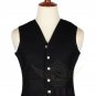 Argyle Vest - Scottish Traditional 5 Buttons Black Wool KILT WAISTCOAT