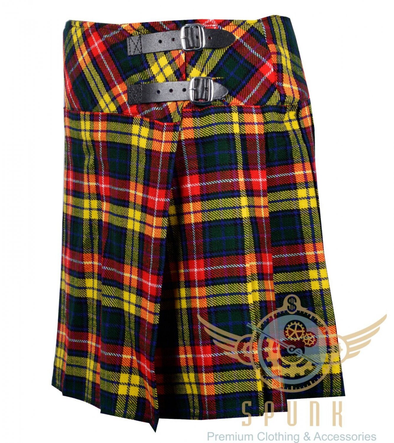 Scottish Acrylic Buchanan Tartan Ladies Skirt for women Knee Length Tartan Pleated Kilts