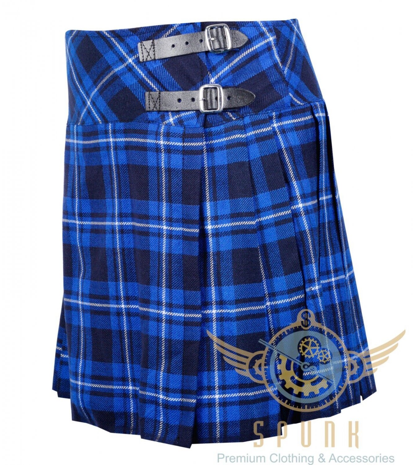 Scottish Acrylic Ramsey Blue Tartan Ladies Skirt for women Knee Length Tartan Pleated Kilts