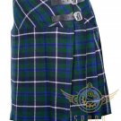 Scottish Acrylic Blue Douglas Tartan Ladies Skirt for women Knee Length Tartan Pleated Kilts