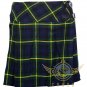 Scottish Acrylic Gordon Tartan Ladies Skirt for women Knee Length Tartan Pleated Kilts