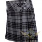 Scottish Acrylic Grey Watch Tartan Ladies Skirt for women Knee Length Tartan Pleated Kilts