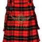 Men's Scottish Utility kilts Two Side Pockets Fashion Multi Colors Clan Wallace Tartan
