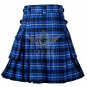 Men's Scottish Utility kilts Two Side Pockets Fashion Multi Colors Clan Ramsey Blue Tartan