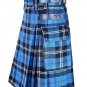 Men's Scottish Utility kilts Two Side Pockets Fashion Multi Colors Clan Ramsey Blue Hunting Tartan
