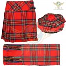 Scottish Ladies Mini Royal Stewart Tartan- Girls Skirt - Sash - Tam O 'Shanter Hat
