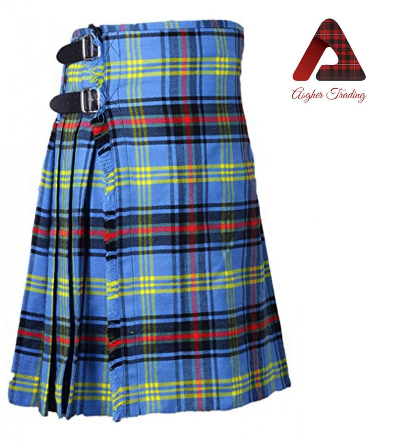 Men's Scottish Traditional Highland Bell of the Borders 8 Yard Kilt 16Oz Tartan