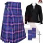 Scottish Men's Masonic Tartan 8 Yard KILTS Highland Casual Kilt Shirt- flashes - Pin