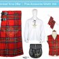 Scottish Traditional Handmade Men's Royal Stewart Tartan 8 Yard KILT & Accessories