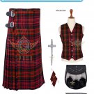 New Scottish 8 Yard Macdonald Tartan kilts for men Highland Multi tartan Casual men's kilt