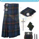 Scottish Traditional Gunn 13Oz Tartan 8 Yard KILT - With Free Accessories