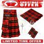 Men's Scottish Wallace Tartan Utility Kilt Two Cargo Pockets Kilts Christmas offer