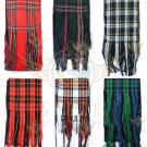 Scottish Handmade Highland Scarf CLAN Tartan Fabric kilt SASH SCARF "90" X "12"