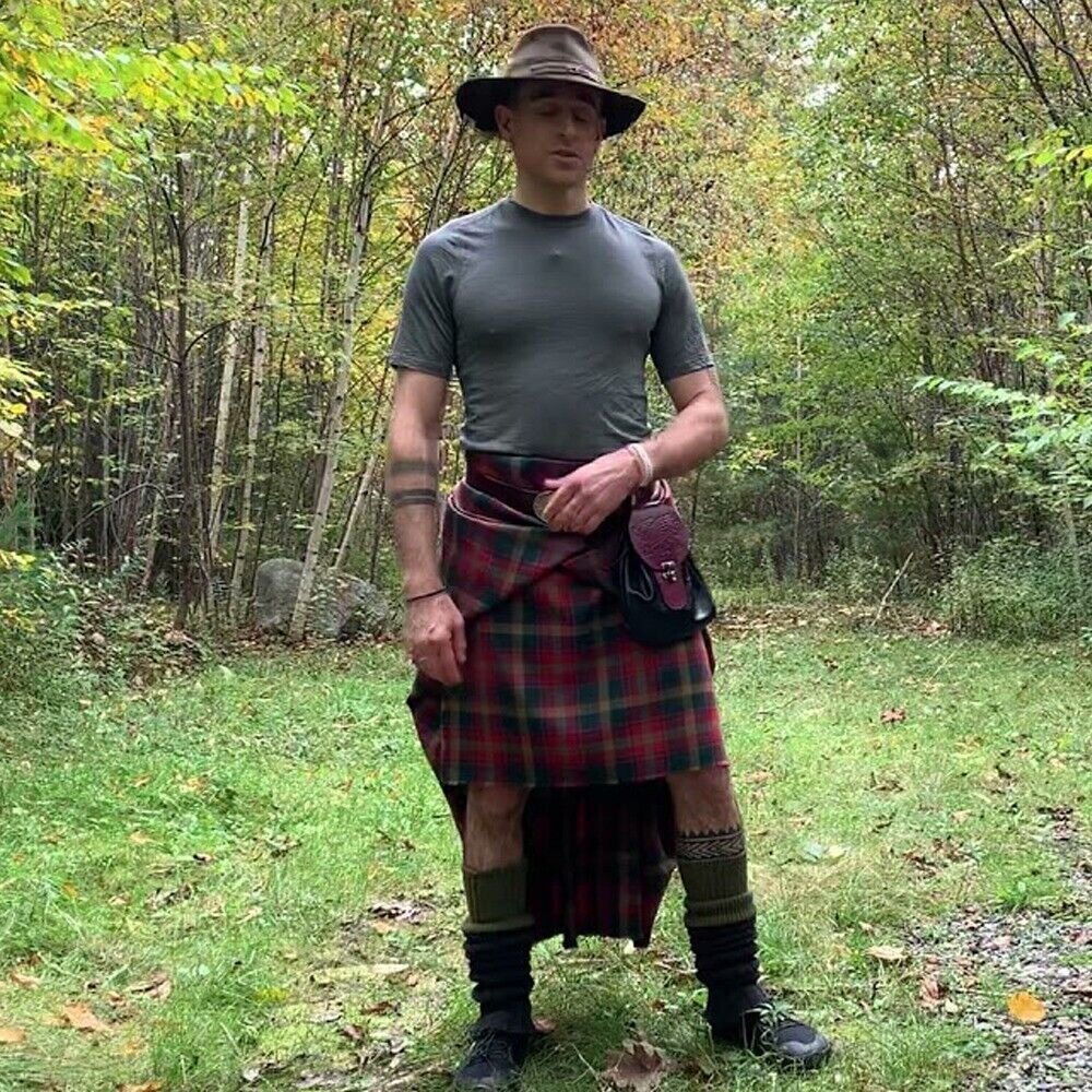 Scottish Traditional Highland Great Kilt MacDonald Tartan 8 yard Great Kilt For Men's & Women's