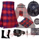 MEN'S 8 YARD KILT Hamilton Red TARTAN Kilt Highland Scottish Kilts & Accessories MEN'S 8 YARD KILT Hamilton Red TARTAN Kilt Highland Scottish Kilts & Accessories