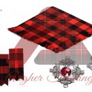 Scottish MacGregor Rob Roy Tartan kilt Fly plaid - kilt Flashes Thistle kilt Pin Brooch