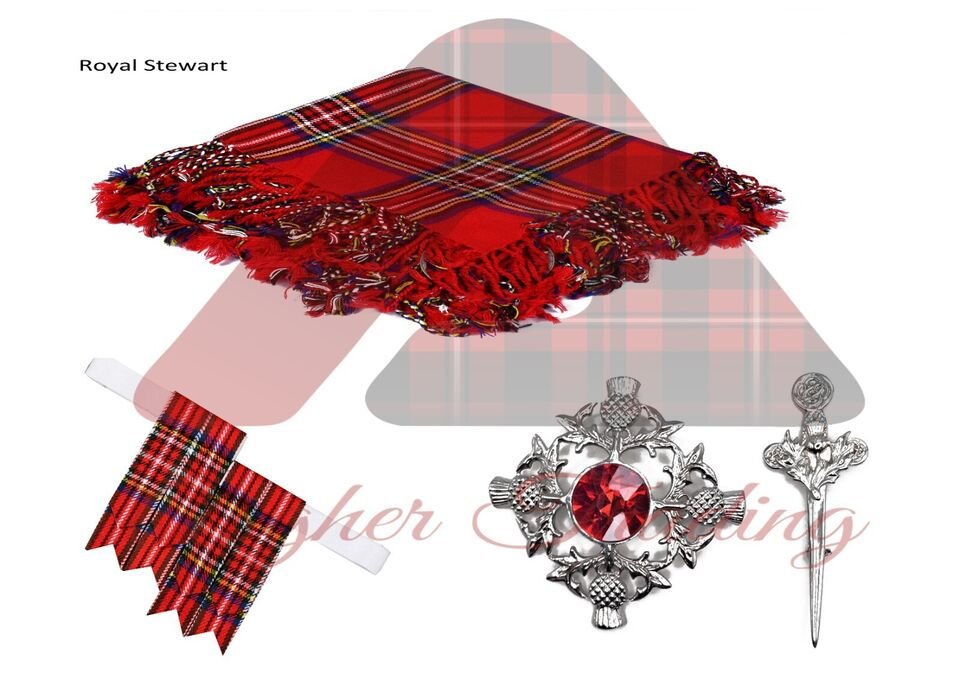 Kilt Scozzese Fly Plaid Spilla Massonica Finitura Cromata 7.6cm Celtic