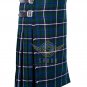 Men's Scottish Traditional Blue Douglas Tartan 8 yard kilt and Accessories