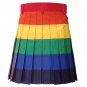 Scottish Handmade Rainbow Pride Utility Kilt Hybrid Kilt & Custom Size Kilts