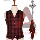 Highland Scottish Kilt Vest MacDonald Tartan Waistcoat kilt Waistcoat Kilt Flashes & kilt Pin
