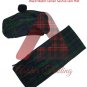 Scottish Highland Grey Watch Tartan Scarf Traditional Tam o' Shatner Bonnet KILT Hat & Sash