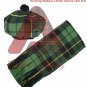 Scottish Highland Hunting Wallace Tartan Scarf Traditional Tam o' Shatner Bonnet KILT Hat & Sash
