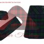 Scottish Mini Ladies Skirt Black Watch Tartan/Women Mini Skirt Kilt With Tam Hat & Scarf