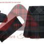 Scottish Mini Ladies Skirt Grey Watch Tartan/Women Mini Skirt Kilt With Tam Hat & Scarf