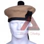 Khaki 100% Wool Balmoral Military Bonnet Beret Army Cap Highlander Kilt Cap/Hat