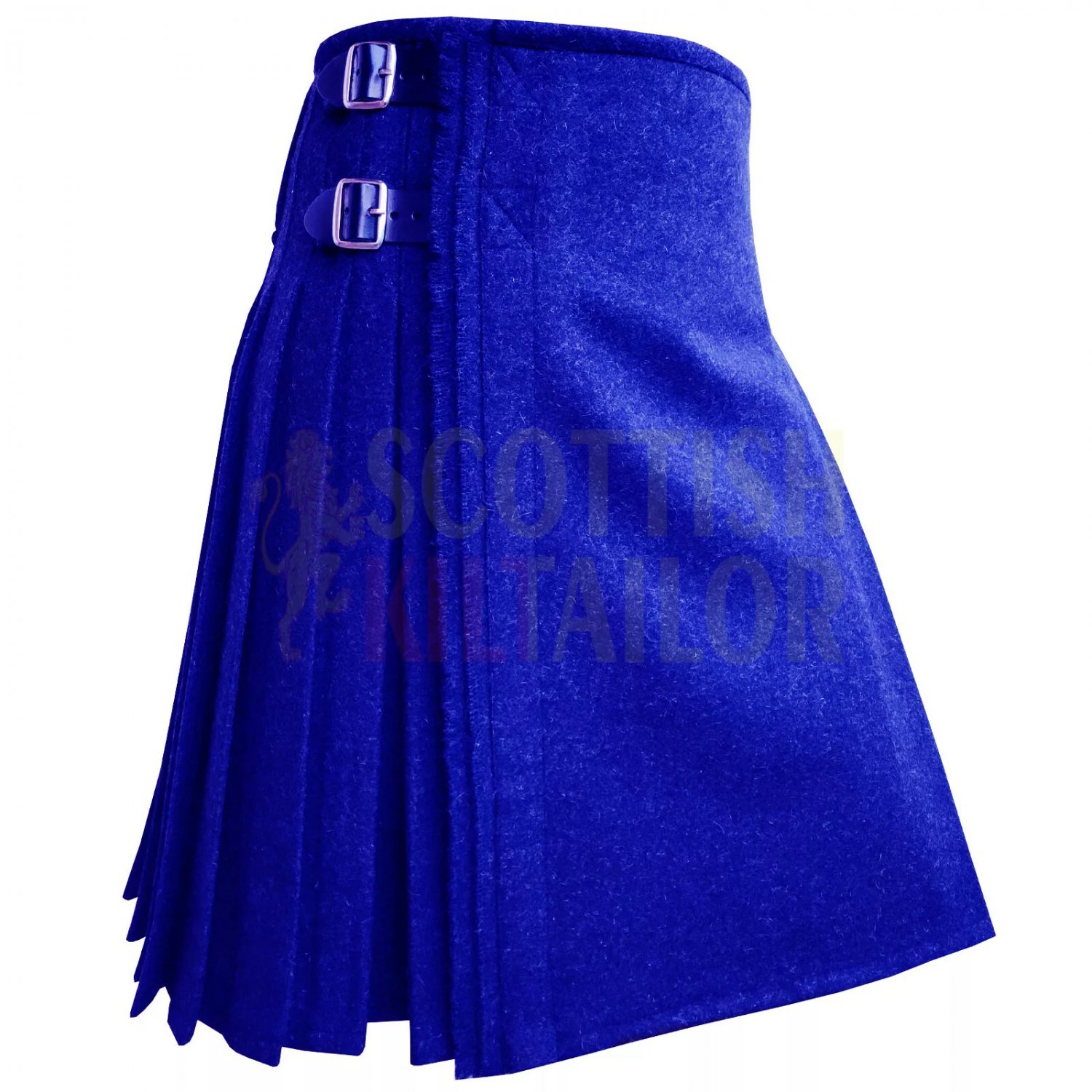 Scottish Handmade Traditional 100% Royal Blue Wool kilt Custom Size kilt For Men