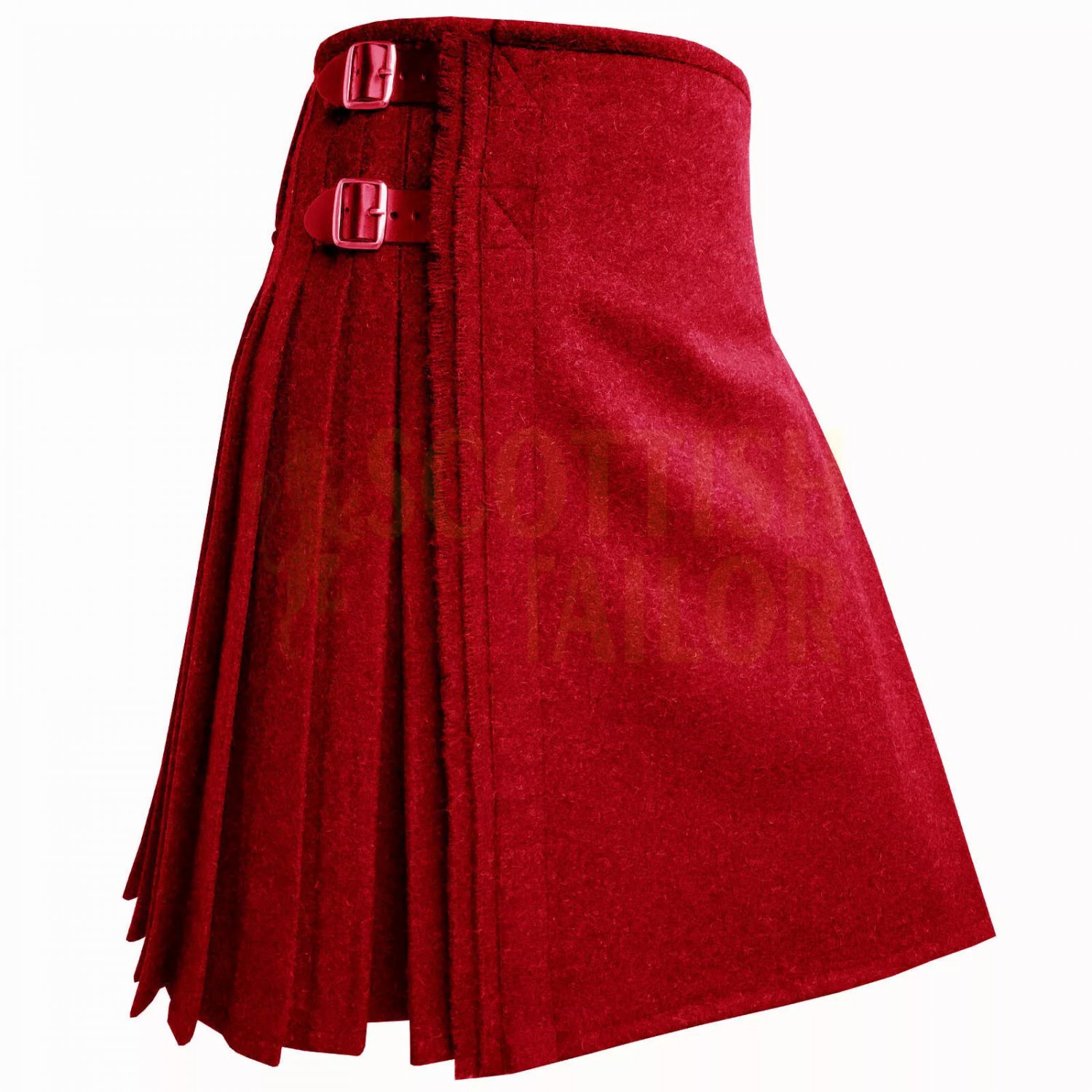 Scottish Handmade Traditional 100% Red Wool kilt Custom Size kilts For Men