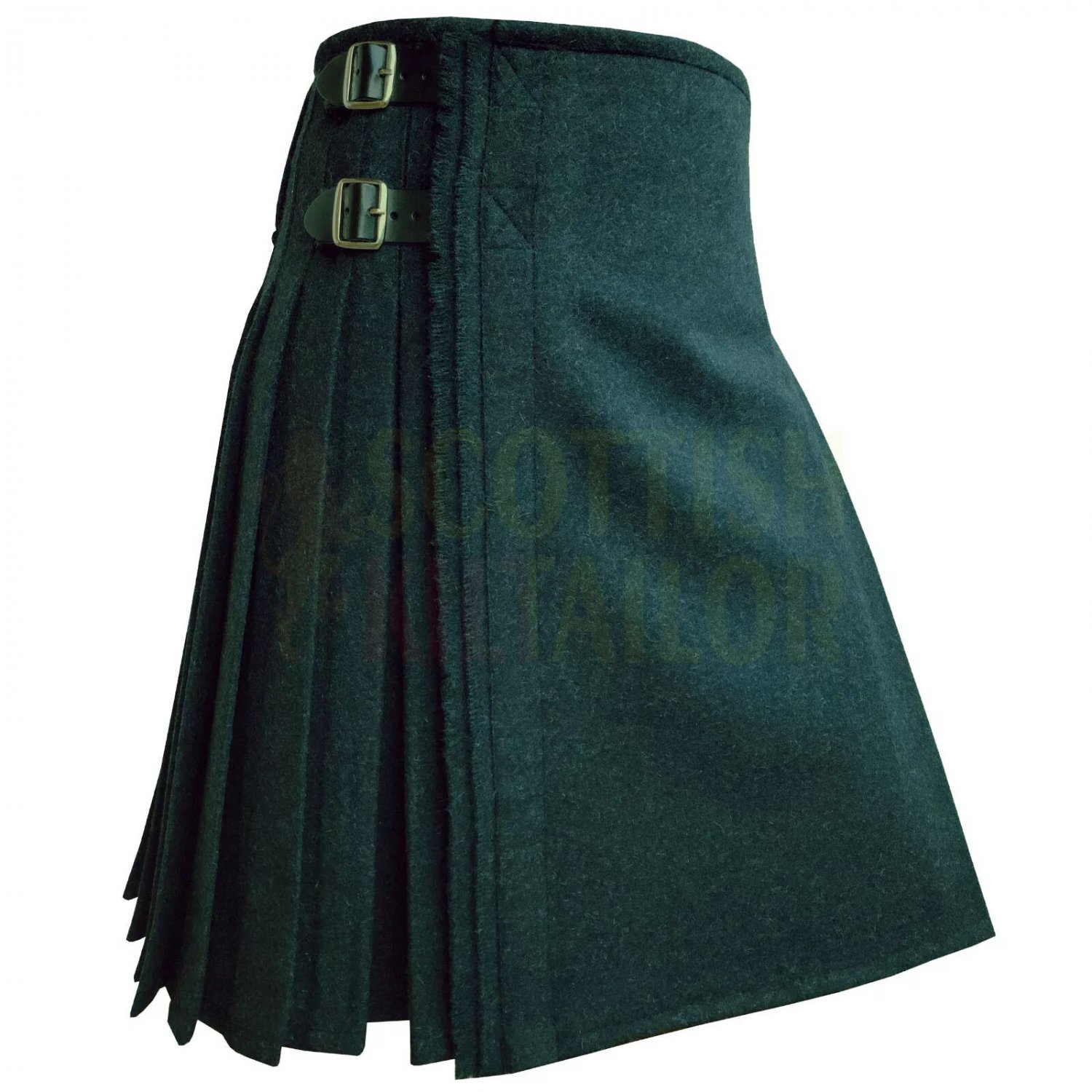 Scottish Handmade Traditional 100% Green Wool kilt Custom Size kilts For Men